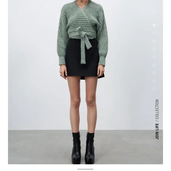 Zara Tops Women Zara Knit Wrap Top Poshmark